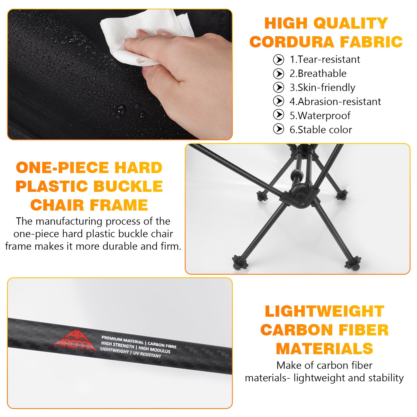 Areffa Carbon Fiber Ultralight Backpacking Chair