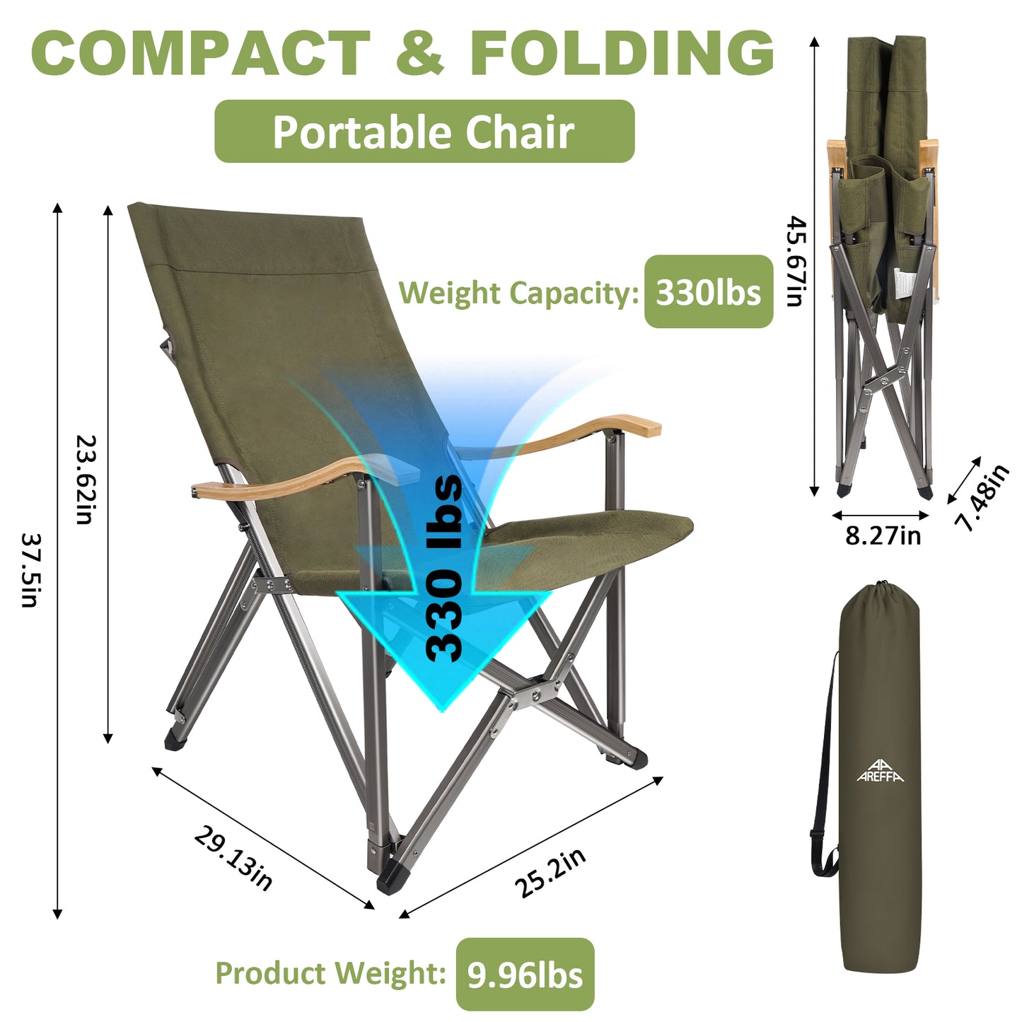 AREFFA Folding Camping Chair